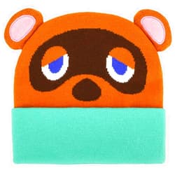 Bioworld Animal Crossing Tom Nook Big Face Knit Beanie Multicolored