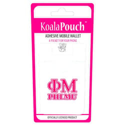 Sorority Shop Phi Mu - Koala Pouch - Adhesive Cell Phone Wallet with Phi Mu Greek Letter Design