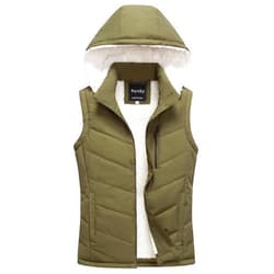 Pursky Women's Winter Vest Sherpa Fleece Lined Puffer Vest Warm Lightweight Sleeveless Jackets With Removable Hood