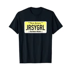 New Jersey Girl Threads Jersey Girl New Jersey License Plate T-Shirt Small