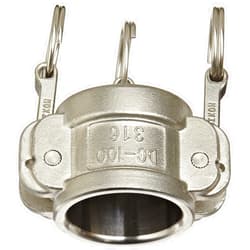 Dixon G100-DC-SS Investment Cast Stainless Steel 316 Global Type DC Cam and Groove Hose Fitting, Dust Cap, 1
