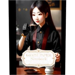 Ciaran Graves Graph Paper Notebook: Grid Paper Notebook, Coffee by Zhang Shuqi Art Paint, Ultra Quality, Size 8.5x11 Inches, 120 Pages