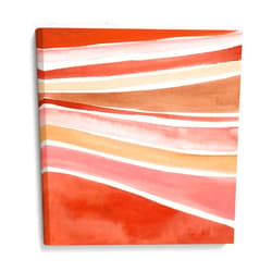 Canvas Lab Canvas Wall Art Decor Earthen Strata II by the Artist Victoria Borges – Size: 14 x 14 in - Art subject: Abstract