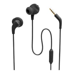 JBL Endurance Run 2 Wired - Waterproof Wired Sports in-Ear Headphones, Pure Bass Sound, Hands-Free Calls, Never Hurt. Never Fall Out. (Black)