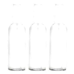 Spaidoon 4oz Empty Spray Bottles, Small Plastic Travel Bottles Set for Liquids, Refillable Hand Spritzer Clear Alcohol Pump Bottles for Liquids with Small Funnel (3 Pieces)