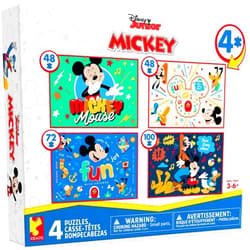 Buffalo Games Disney Kids Puzzles – Disney’s Mickey Mouse & Friends 4-in-1 Multipack by Ceaco, 48, 72 & 100 Piece Jigsaw Puzzles for Ages 3–6+