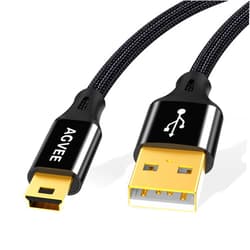 AGVEE 2 Pack 6.6ft Mini USB Cable Replacement Charger Charging Cable Cord for Leapfrog Kids Tablet, LeapPad 3 / Platinum/Ultra Xdi/Ultra Kids, LeapReader Pen, OneTouch Verio IQ, Black