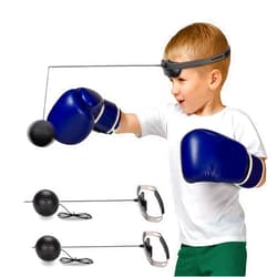 Hikeen Boxing Reflex Ball, MMA Boxing Equipment Adjustable Length for Adults and Kids, Agility Training Punching Speed and Hand Eye Coordination Training 2 Difficulty Levels