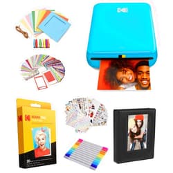 Kodak Step Instant Color Photo Printer with Bluetooth/NFC, ZINK Technology & Kodak App for iOS & Android (Blue) Starter Bundle
