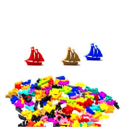 BoardGameSet 10PCS Ship Meeple Tokens | Board Game Pieces Accessories Meeples, Random
