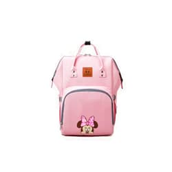 OMGA Mummy Mickey Mouse Diaper Bag Oxford Stylish Nappy Bags With Multi-Function for Baby (pink)