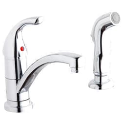 Elkay Everyday LK1501CR Two Hole Deck Mount Kitchen Faucet with Lever Handle and Side Spray, Chrome