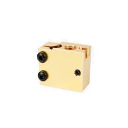 ACMYCH 3D Printer Volcano Heater Block Compatible with E3D V6 3D Printer Hotend/ PT100 with High Temperature Resistant Up to 400℃(Brass)