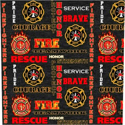 Yeegfey Beenate Firefighter Cotton Fabric -Fireman Cotton FABRIC-100% Cotton-Sold by The Yard-Firetrucks Cotton Fabric