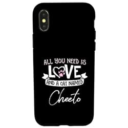 Cat Named Cheeto iPhone X/XS Cute Cat Named Cheeto for Women and Girls Phone Case