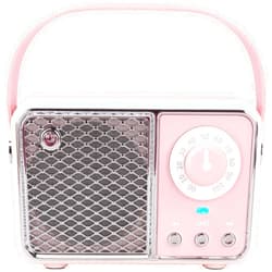 Dosmix Kawaii Room Decor, Retro Bluetooth Speaker,Wireless Bluetooth Speakers, Pink Cute Old Fashion Style for Kitchen Desk Bedroom Office Party Outdoor Vintage Accessories (Tender Pink)