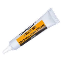 Chip Quik EGS10C-20G Electronics Grade Silicone Adhesive Sealant 20g (0.7oz) Squeeze Tube (Clear) for Precision Dispensing