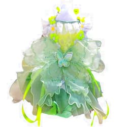 AZA Dog Princess Dresses for Small Dogs Lolita Clothes Butterfly Costume Pet Girl Cute Coat Outfits Summer Costumes Puppy Handmade Skirt Cat Spring (XS,Spring Girl)