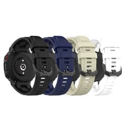 FitTurn 4 Pack Watch Band Compatible for Amazfit T-Rex 2 Wrist Strap, Soft Silicone Replacement Watch Band Adjustable Wristband for Huami Amazfit T-Rex 2 T-rex2 Watchband with Tools