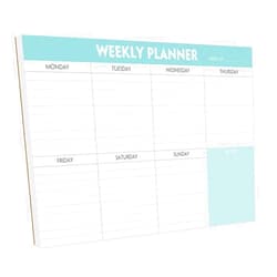 Nokingo Weekly Planner Notepad - Tear Off Planning Pad with Daily Schedule & Calendar, 52 Sheets, 100gsm Paper, Undated Weekly To Do List Notepad, 10x7 in