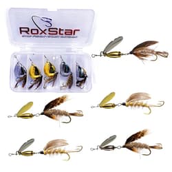 RoxStar Lures 𝐑𝐨𝐱𝐒𝐭𝐚𝐫 Fly Striker March Brown Series - Hand-Crafted in The USA - Proven Nationwide Most Versatile Fishing Spinner for Bass, Trout, Pike