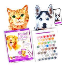 Paintable Pictures | Paint Your Photo by Number: Pets Edition | Customizable Kit | Printable Canvas | Custom Paint by Number Technology