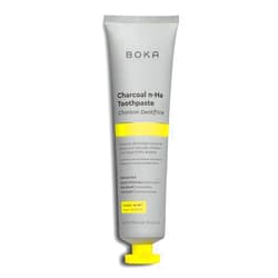 Boka Charcoal Toothpaste - Nano Hydroxyapatite, Fluoride Free, Remineralizing, Sensitive Teeth, Whitening - Dentist Recommended for Adult, Kids - Yuzu Mint Flavor, 4oz 1Pk - US Manufactured