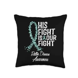 Batten Disease Awareness Products Fight Batten Disease Awareness Throw Pillow, 16x16, Multicolor