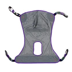 Patient Aid Full Body Mesh Commode Patient Lift Sling, 350lb Weight Capacity (Large)