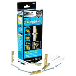 TOGGLER SNAPTOGGLE BA Toggle Anchor with Bolts, Zinc-Plated Steel Channel, Made in US, 3/8