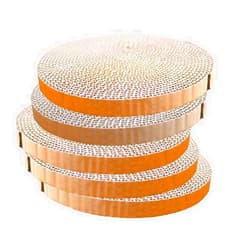 Shizhoo Scratch and Spin Cat Scratcher Replacement Pads for Active Play, Natural Recycled Corrugated Cardboard, Supports Pet Behaviors, Relieves Stress - 5 Count