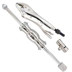 WINTOWIN Slide Hammer Locking Pliers Set, 9 inch Locking Pliers, Sturdy 2 Pound Slide Hammer,Swivel Grip Attachment for Nail, Bolt, Pin, Seal, CV Axle Removal Tool