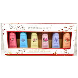 Crabtree & Evelyn Hand Therapy 6-Pack (0.9 oz Each) (Summer Hill, La Source, Lavender, Pomegranate Argan Grapeseed, Pear & Pink Magnolia and Rosewater)