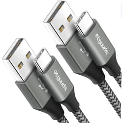 Etguuds [2-Pack, 6.6ft] USB C Cable 3A Fast Charging, etguuds USB A to Type C Charger Cord Braided Compatible with Samsung Note 20/10/9, S22 S21 S20 S10 S10E S9 A10e A20 A32 A50 A52 A53 A71, Moto G8 G9 G Plus