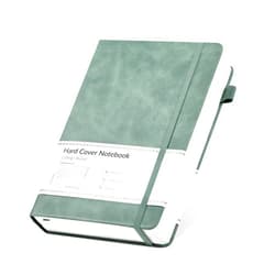 CAGIE Lined Journal Notebook for Women Men 320 Pages 100 Gsm Paper Thick Leather Journal A5 Hardcover Journals for Writing College Ruled Notebooks for Work Note Taking Diary, 5.7x8.3 In, Green