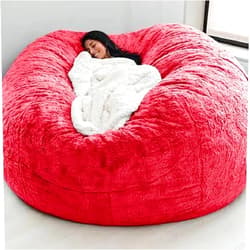 Handläufe Breathable and Comfortable Bean Bag Chair Cover (No Filler), Lazy Sofa Bed Cover Giant Fur Bean Bag Cover Washable Giant Bean Bag Chairs Cover