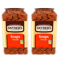 Snyder's of Hanover Pretzel Snaps, 46 Oz Canister (Pack of 2)