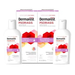 Dermarest Psoriasis Medicated Shampoo and Conditioner, Unscented, Dermatologist Tested, 8 ounces, (Pack of 2)