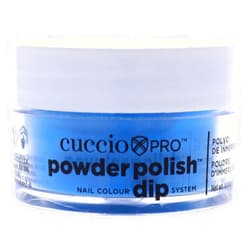 Cuccio Colour Powder Nail Polish - Lacquer For Manicure And Pedicure - Highly Pigmented Powder That Is Finely Milled - Durable Finish With A Flawless Rich Color - Easy To Apply -'Neon Blue - 0.5 Oz