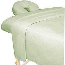 ForPro Professional Collection ForPro Premium Flannel 3-Piece Massage Sheet Set, Sage, for Massage Tables, Includes Massage Flat Sheet, Massage Fitted Sheet, and Massage Fitted Face Rest Cover