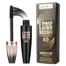 FGHJ 4D Silk Fiber Lash Mascara, Waterproof Long Lasting Mascara Black Volume and Length Natural, Exquisitely Full, Lengthening Thickening Softer Fuller Lashes Amplify Smudge-Proof Eyelash Mascara,1 Pack