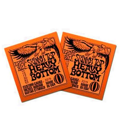 Ernie Ball Electric Guitar Strings SKINNY TOP HVY BTM Nickel Wound 10-52 2 Pack