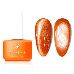 TONITU G · 7ML Cat Eye Gel Nail Polish 1Pc Gel Polish with Magnet Soak off Glitter Holographic Magnetic Nail Polish for Nail Art Manicure Salon DIY at Home, 0.24 OZ (SC408)