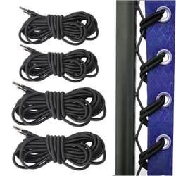 Mozeat Lens 4 Pack Upgraded Black Gravity Chair Replacement Cord Zero Gravity Chair Replacement Cord Laces Webbing Repair Cord for Anti Gravity Chair, Garden Lawn chair, Outdoor Recliners, Sun Loungers