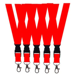 Magpross 5 Pack Neck Safety Lanyards Detachable Buckle Enhanced Model Hook Breakaway Strap Quick Release Lanyard for ID Badge Holders,Key,Women Men Cell Phones USB Whistles - Red