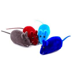 Gerrit Dog Cat Playing Toy Squeak Noise Toy Lovely Rat Toy Mice False Mouse 4PCS Multi-Colors