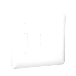 TayMac WRW-TTR Maxi/Princess Metallic Wallplate with Two Toggle, One Decorator/Rocker, Three Gang, White Smooth