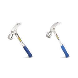 ESTWING Framing Hammer - 22 oz Long Handle Straight Rip Claw & Framing Hammer - 28 oz Long Handle Straight Rip Claw with Milled Face & Shock Reduction Grip - E3-28SM