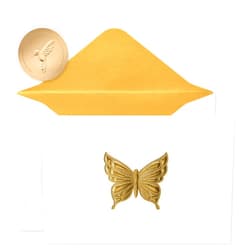 Papyrus Blank Cards with Envelopes, Gold Butterfly (16-Count)