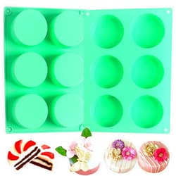 Sidosir Siodisr 2Pcs Oreo Cookie Chocolate Silicone Mold, 6-Cavity Round Cylinder Oreo Chocolate Cover Molds for Candy, Silicone Baking Molds for Mini Cakes, Jelly